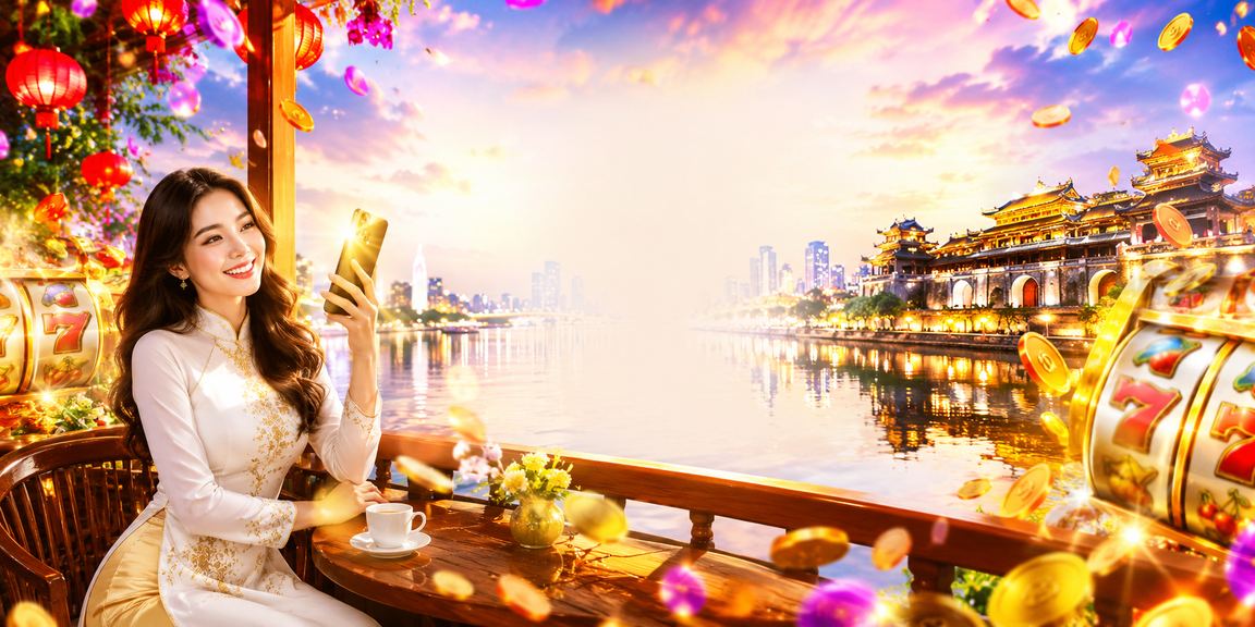 Người chơi thư giãn với slot game và cà phê tại Huế Việt Nam